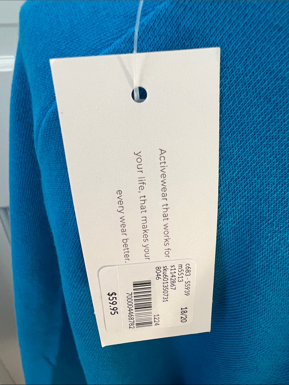 NEW LIVI by Lane Bryant French Terry Crew-Neck Sweatshirt Vibrant Blue, Sz 18/20 - Picture 6 of 7